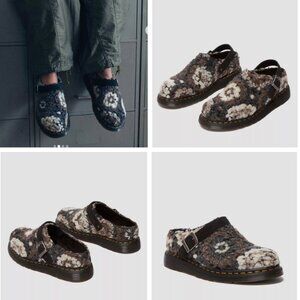 DR MARTENS Isham Wool Suede Slingback Clog Mules  Men's 11 Women's 12 NWOB Doc